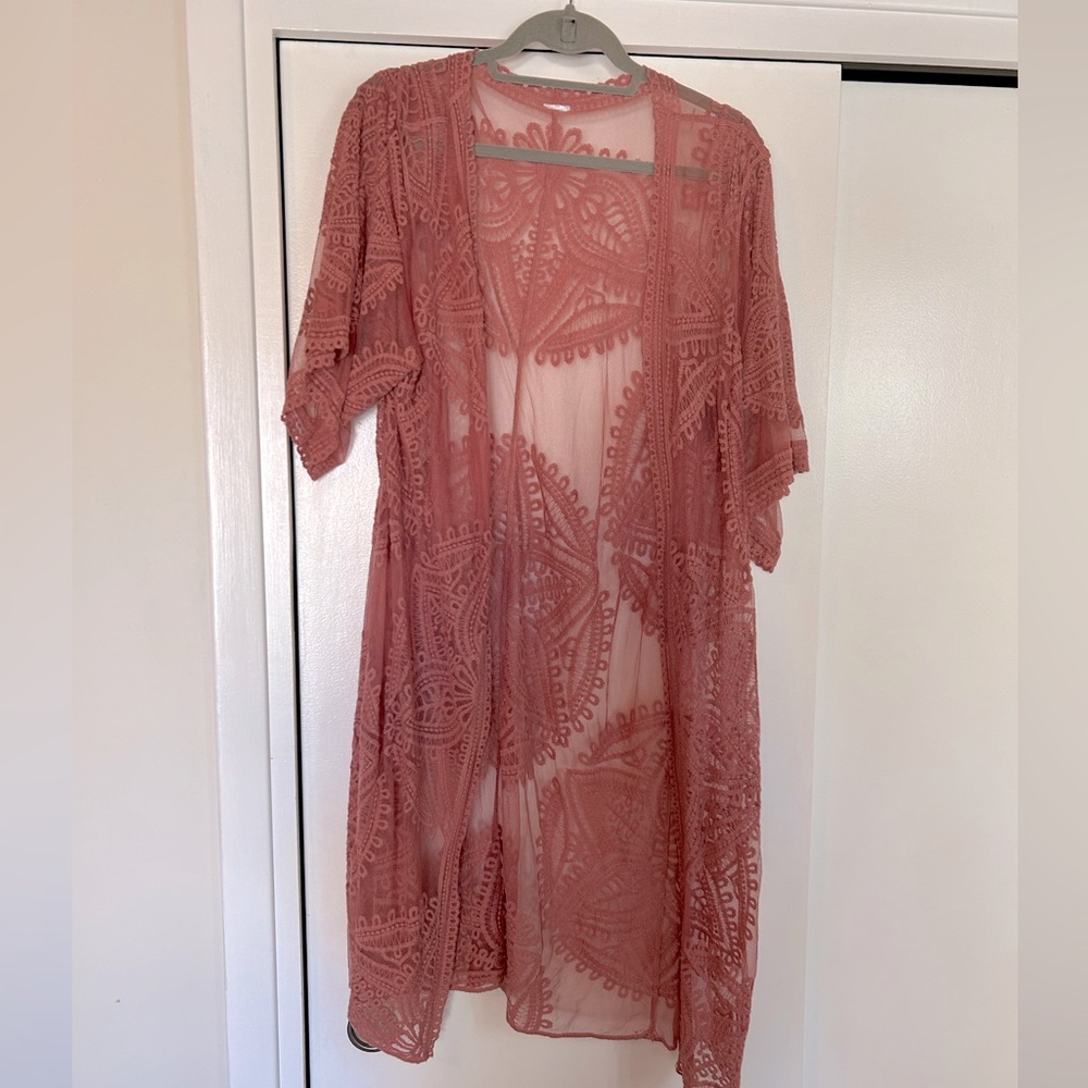 One size lace kimono